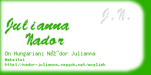 julianna nador business card